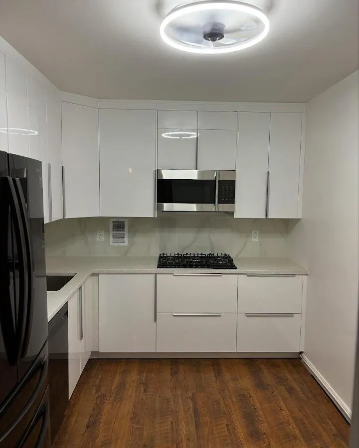 Renovated kitchen with quartz countertops in Guilford